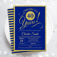 Fête du 40e anniversaire - TOUT AGE Royal Blue Gol
