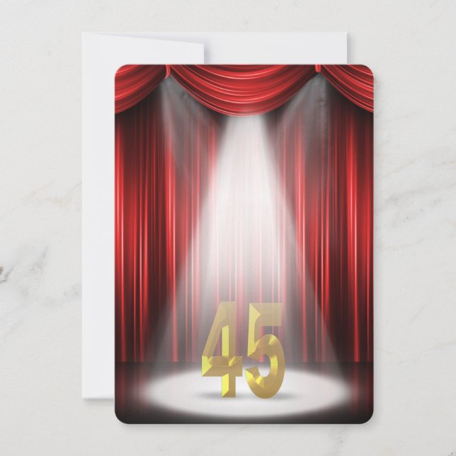 Invitation Fête du 45e anniversaire (Devant)