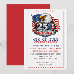 Invitation Fête du 4 juillet 250 ans d'indépendance
