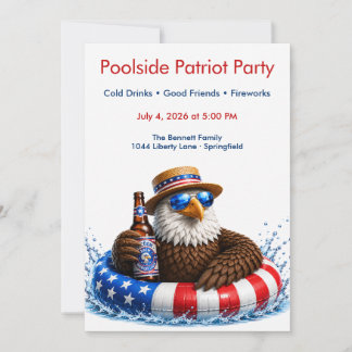 Invitation Fête du 4 juillet - Aigle Patriotique Piscine