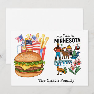 Invitation Fête du 4 juillet dans le Minnesota