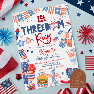 Invitation Fête du 4 juillet Laissez sonner la liberté Anniv