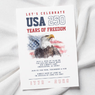 Invitation Fête du 4 juillet pour le 250e anniversaire des Ét