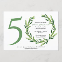 Fête du 50e anniversaire, couronne de feuilles ver