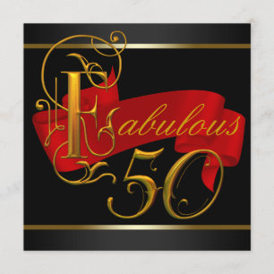 Invitation Fête du 50e anniversaire des Black and Red Fabulou