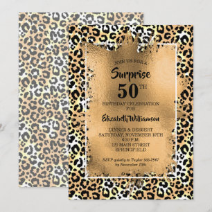 Invitation Fête du 50e anniversaire du léopard