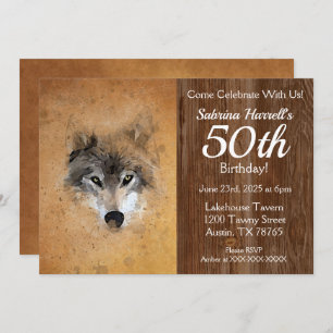 Invitation Fête du 50e anniversaire du loup
