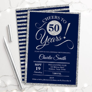 Invitation Fête du 50e anniversaire - N'IMPORTE QUEL ÂGE Mari