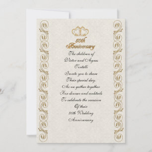 Invitation Fête du 50e anniversaire pour les parents