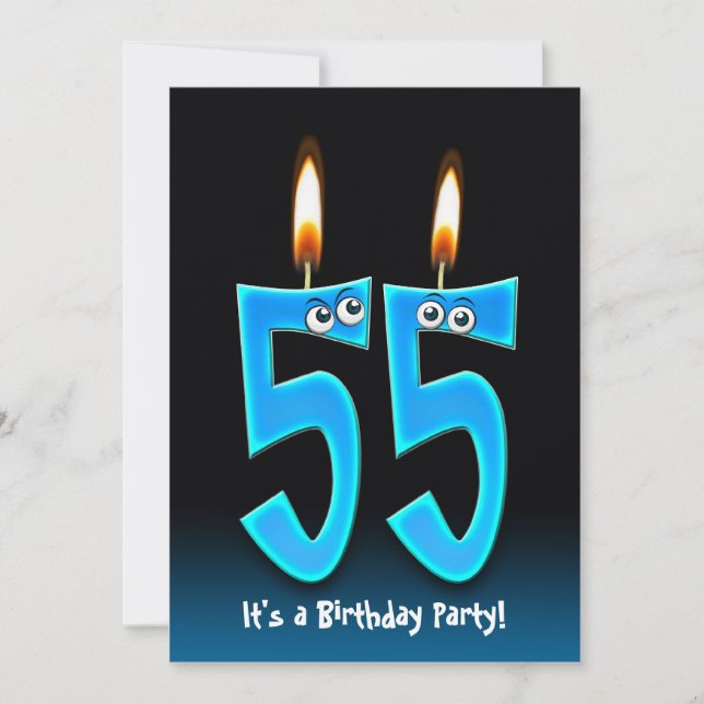 Invitation Fête du 55e anniversaire (Devant)