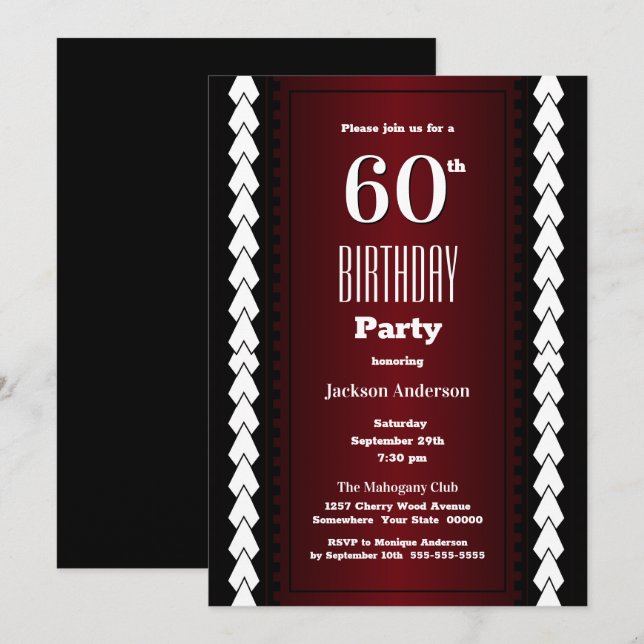 Invitation Fête du 60e anniversaire de la Bourgogne moderne (Devant / Derrière)