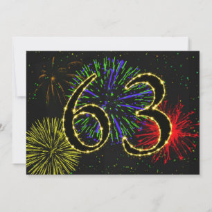 Invitation Fête du 63e anniversaire invitez