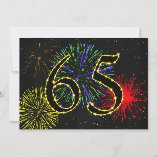 Invitation Fête du 65e anniversaire (Devant)