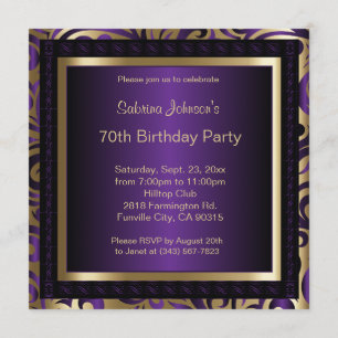 Invitation Fête du 70e anniversaire