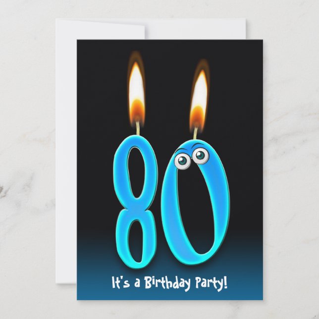 Invitation Fête du 80e anniversaire (Devant)