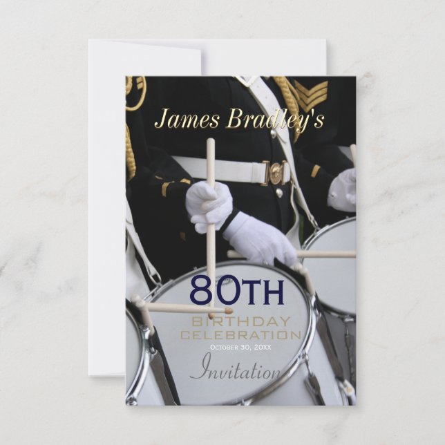 Invitation Fête du 80e anniversaire de la Royal British Band (Devant)