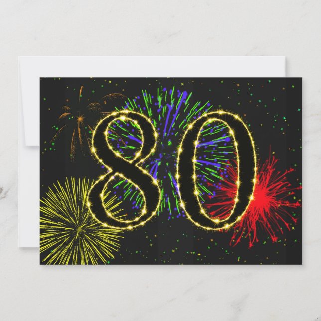 Invitation Fête du 80e anniversaire invitez (Devant)