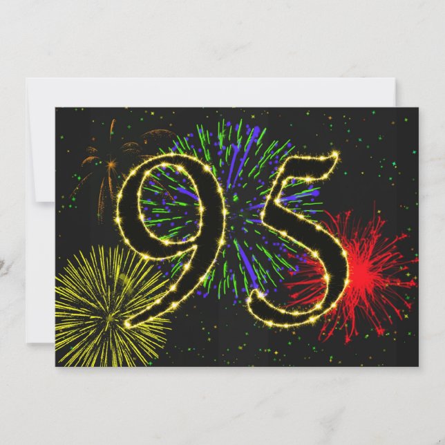 Invitation Fête du 95e anniversaire invitez (Devant)