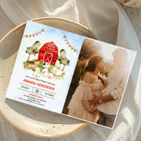 Fête du Baby shower des animaux de ferme mignons