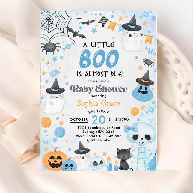 Invitation Fête du Baby shower fantôme d'Halloween (Créateur téléchargé)