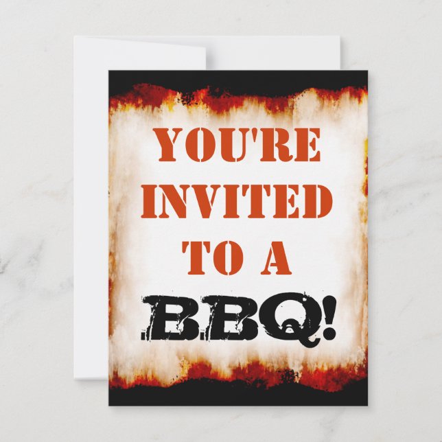 Invitation Fête du barbecue !Invitation (Devant)