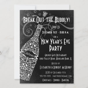 Invitation Fête du Champagne du Nouvel An
