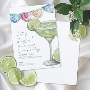 Invitation Fête du Cinco De Mayo à la Margarita aquarelle