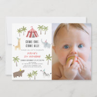 Fête du cirque Carnaval Animaux 1er anniversaire P