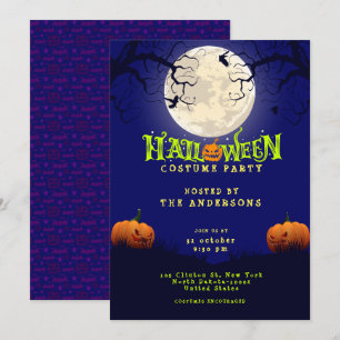 Invitation Fête du costume d'Halloween