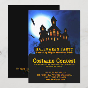 Invitation Fête du costume d'Halloween