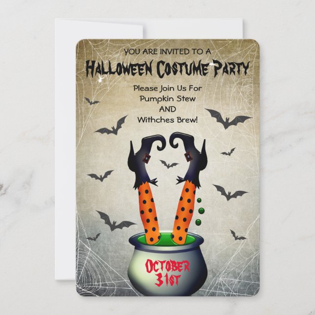 Invitation Fête du costume d'Halloween (Devant)