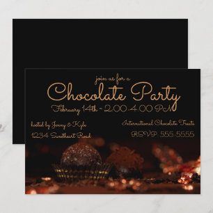 Invitation Fête du dessert au chocolat