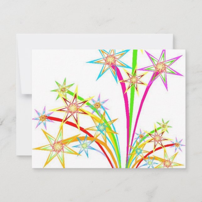 Invitation Fête du feu d'artifice (Devant)