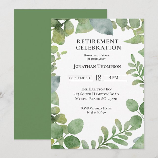 Invitation Fête du Foliage Retraite (Devant / Derrière)