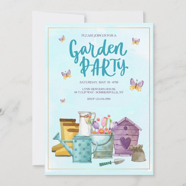 Invitation Fête du jardin (Devant)