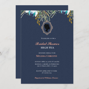 Invitation fête du jardin à thé, belle douce pastel