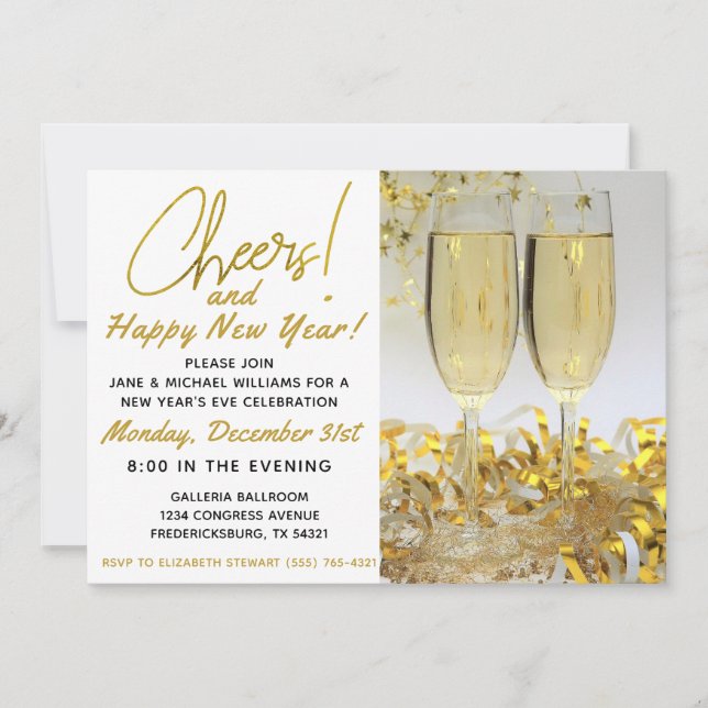 Invitation Fête du "Joyeux Nouvel An" (Devant)