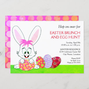 Invitation Fête du lapin et des oeufs de Pâques