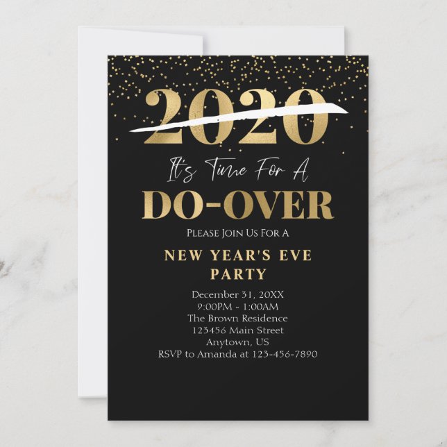 Invitation Fête du Nouvel An 2020 (Devant)