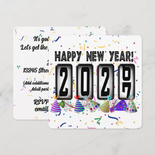 Invitation Fête du Nouvel An 2027 Odomètre