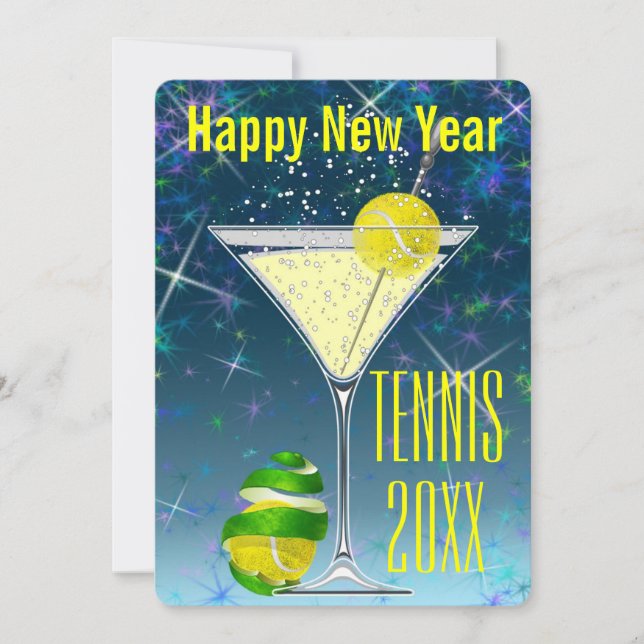Invitation Fête du Nouvel An de Tennis Martini (Devant)