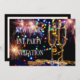 Invitation Fête du Nouvel An Festif
