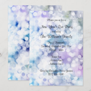 Invitation Fête du Nouvel An Pretty Bokeh