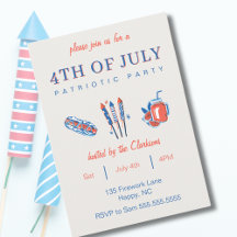 Fête du parti patriotique vintage 4 juillet