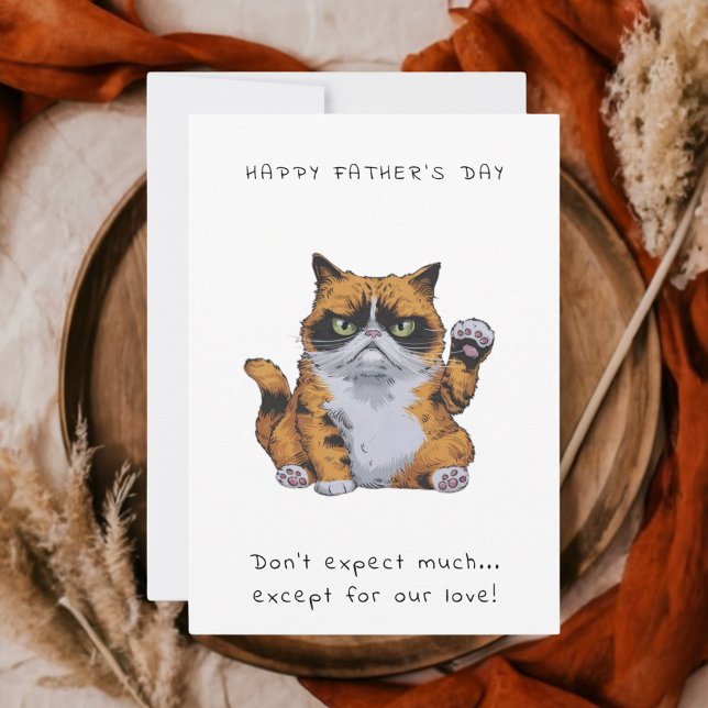 Invitation Fête du Père des Grumpy Cat | Papa mignon (Créateur téléchargé)