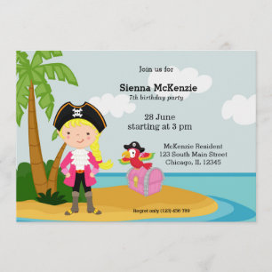 Invitation Fête du pirate