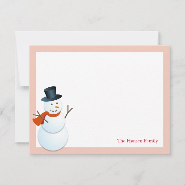 Invitation Fête du pôle nord du bonhomme de neige sympa merci (Devant)