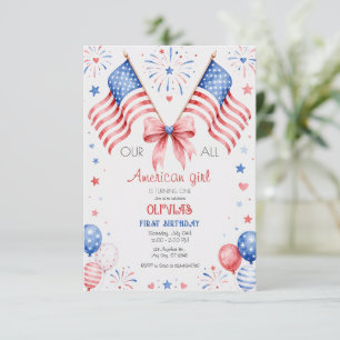 Invitation Fête du premier anniversaire de American Girl le 4