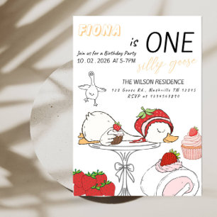 Invitation Fête du premier anniversaire de la petite oie