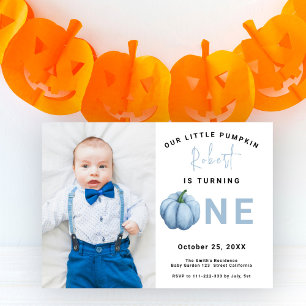 Invitation Fête du premier anniversaire de Pumpkin Boy 
